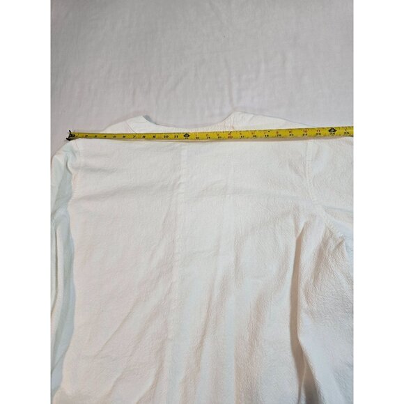 King Size Mens Big Size 3XL White 100% Cotton Henley Shirt W/ Pocket - Picture 13 of 16